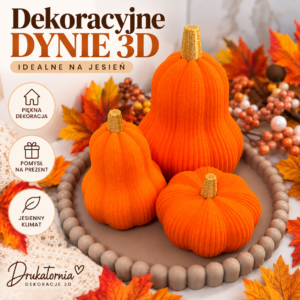 Dekoracyjne ozdobne dynie jesień 15cm HIT