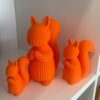 🐿️ ZESTAW 3 DEKORACYJNYCH WIEWIÓREK 3D – 15 / 10 / 7 CM