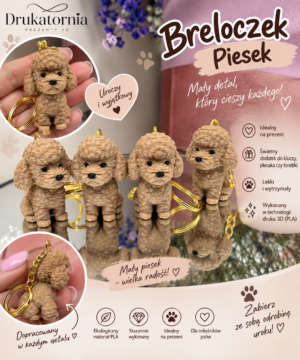 🐩 Brelok Pudelek 3D