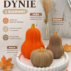Dekoracyjne dynie 3D – DUŻA, ŚREDNIA i MAŁA  POMARANCZ+ DREWNO