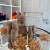 🐿️ ZESTAW 3 DEKORACYJNYCH WIEWIÓREK 3D – 15 / 10 / 7 CM