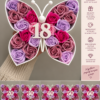 🌸 Motyl z róż mydlanych – wyjątkowy prezent na 18. urodziny 🦋 Personalizacja 20,30,40,50,60,70,80